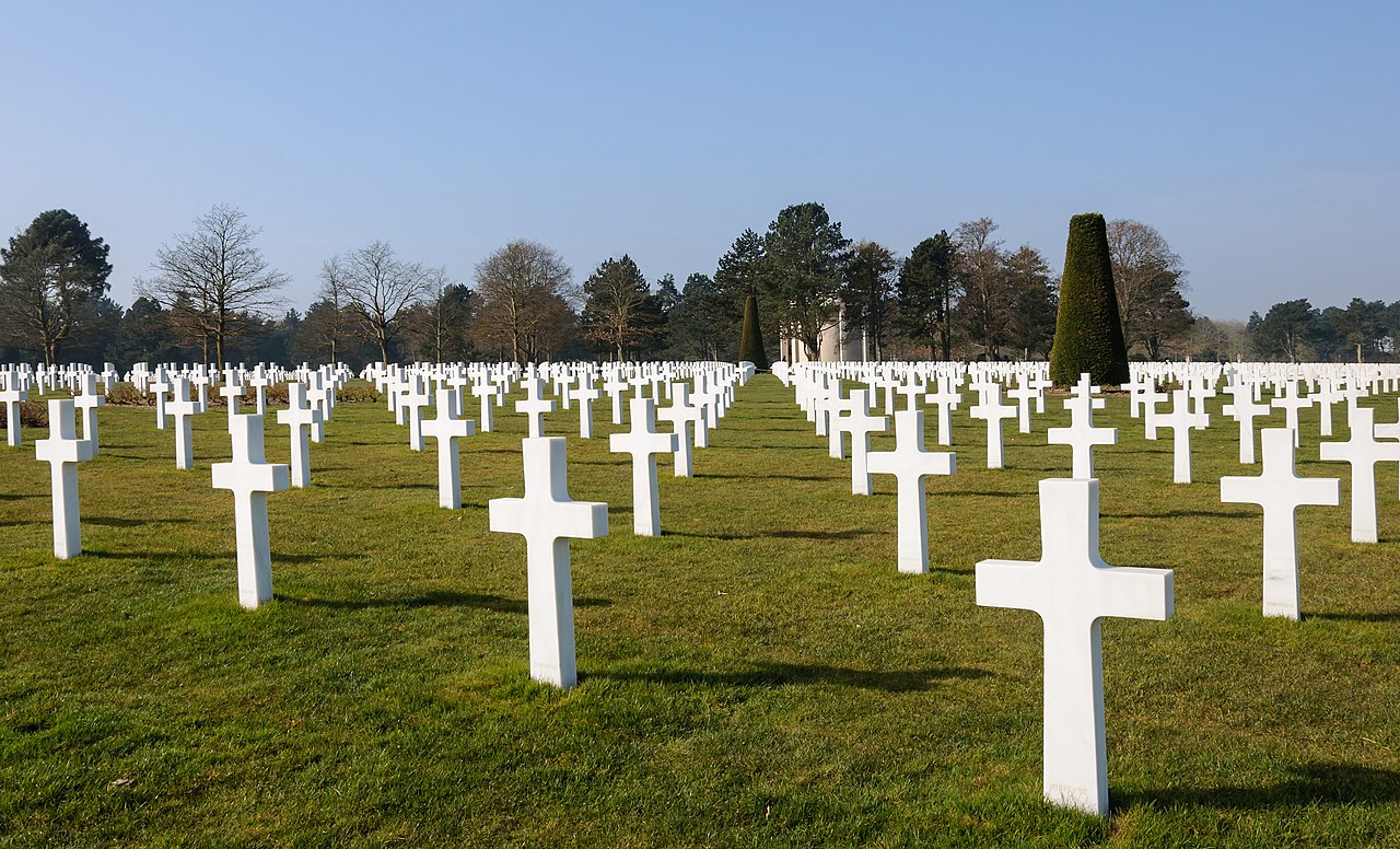 Normandy American Cemetery and Memorial in Colleville-sur-Mer, Calvados, France