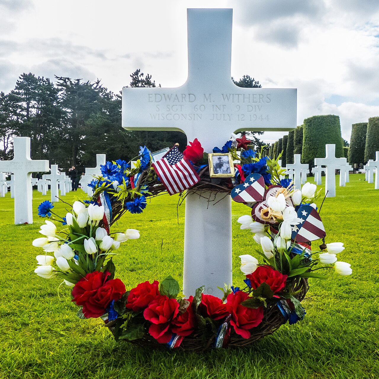 Commemoration service at the Colleville cemetery