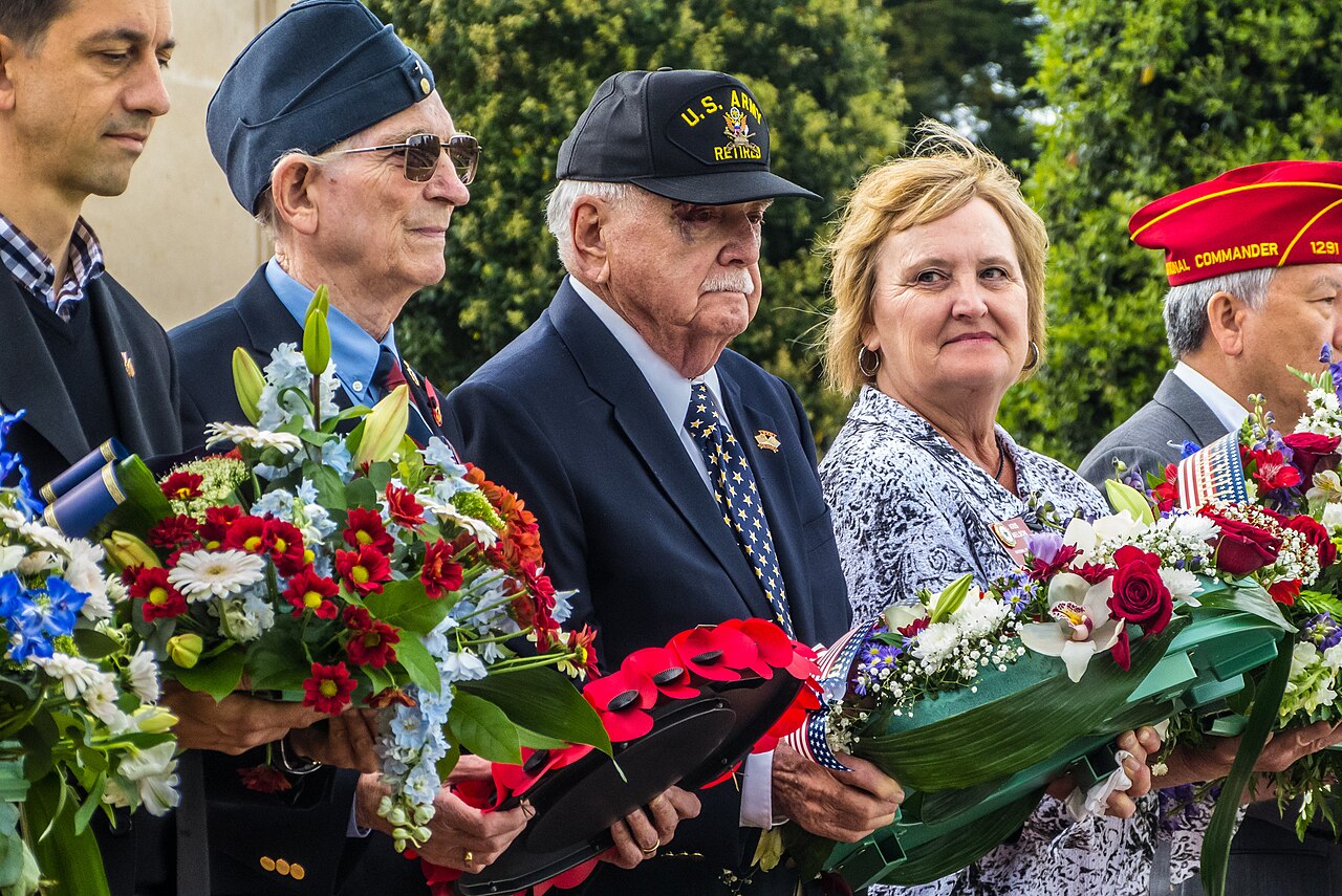 Commemoration service at the Colleville cemetery
