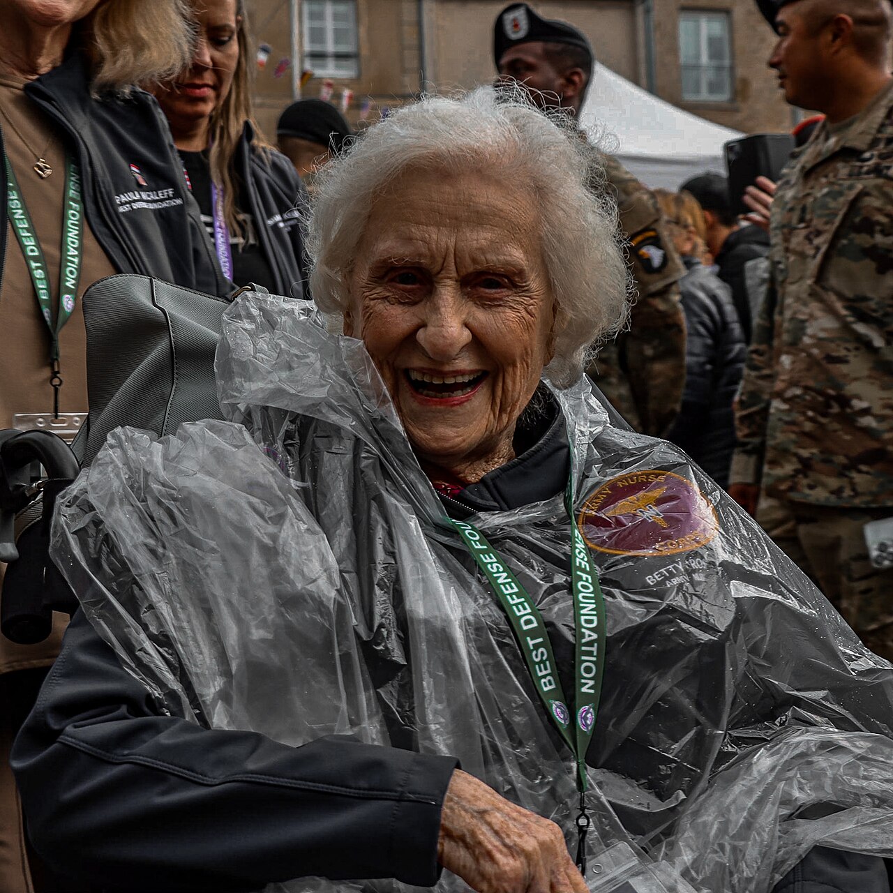 WWII Army veteran Betty Rose at D-Day 78 ceremony in Carentan, June 2022