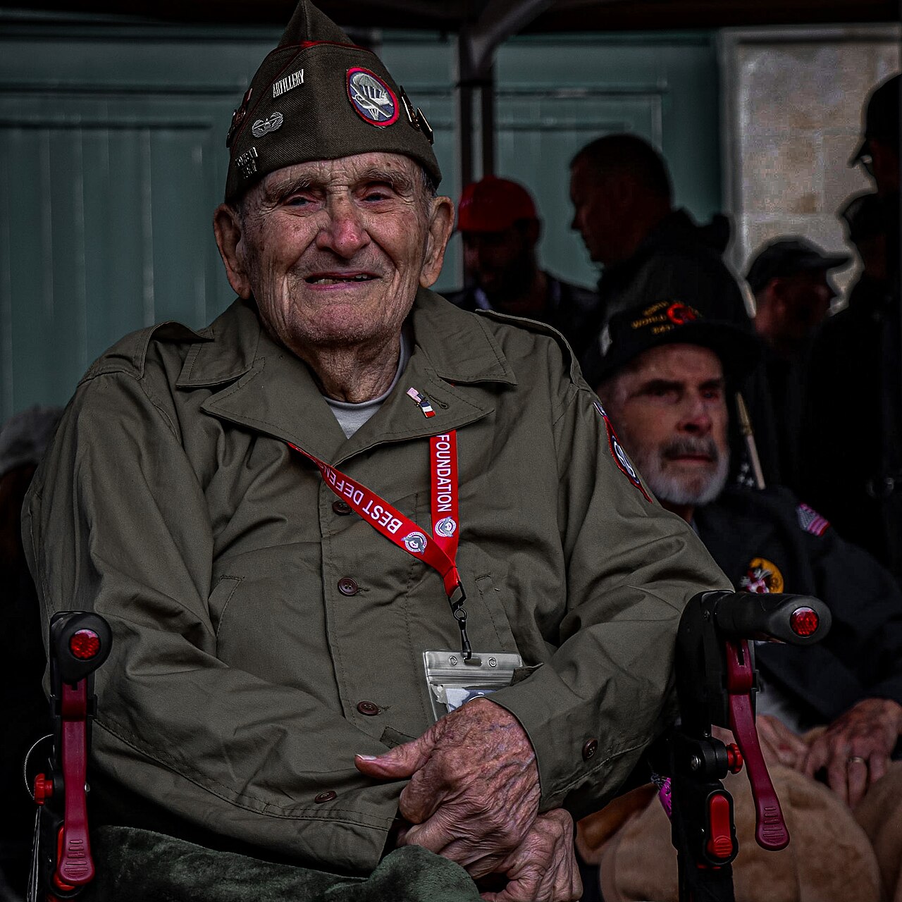 WWII Army veteran Clifford Stump at D-Day 78 ceremony in Carentan, June 2022