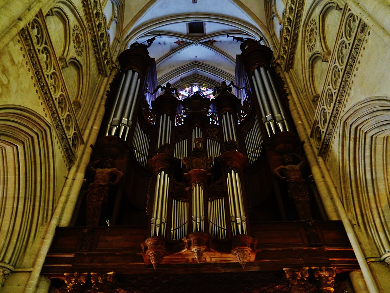 Organ of the Cathedral of Our Lady, Coutances, Normandy, France