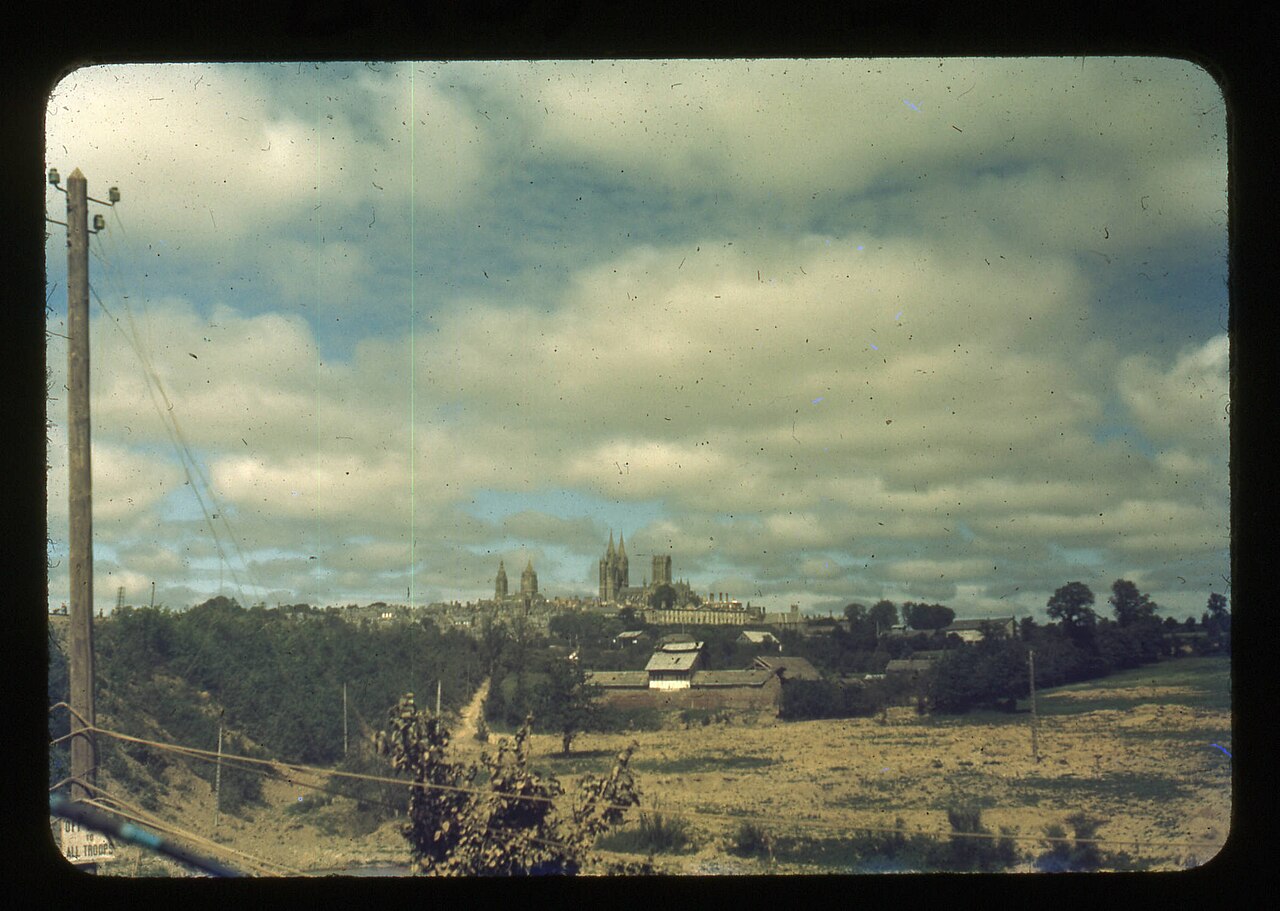 Cathedral at Coutances, Normandy, distant view